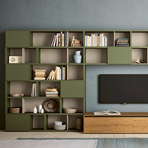 Bibliotheque desing kaki-Mayenne, la baule