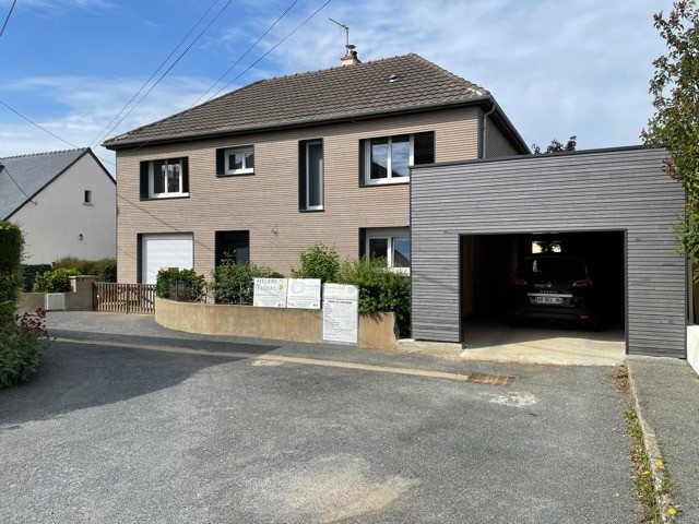 bardage extension bois - mayenne