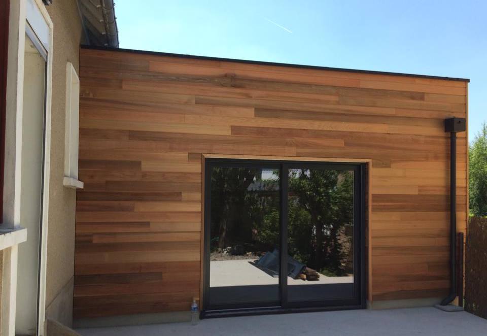 extension bois en red cedar mayenne
