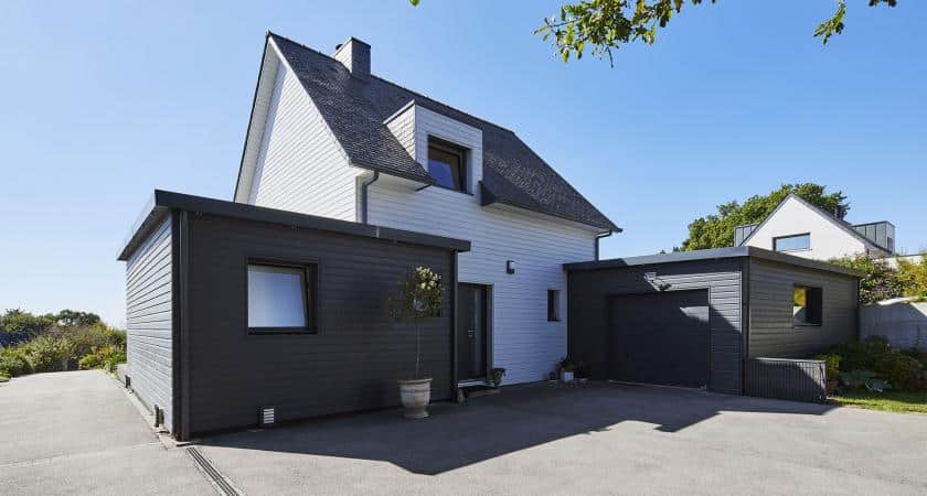 extensions en bois sur maison - mayenne