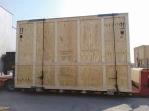 caisse bois avec renfort, utilisation industrielle