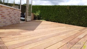 Terrasse bois exotique cumaru sur Mayenne la baule