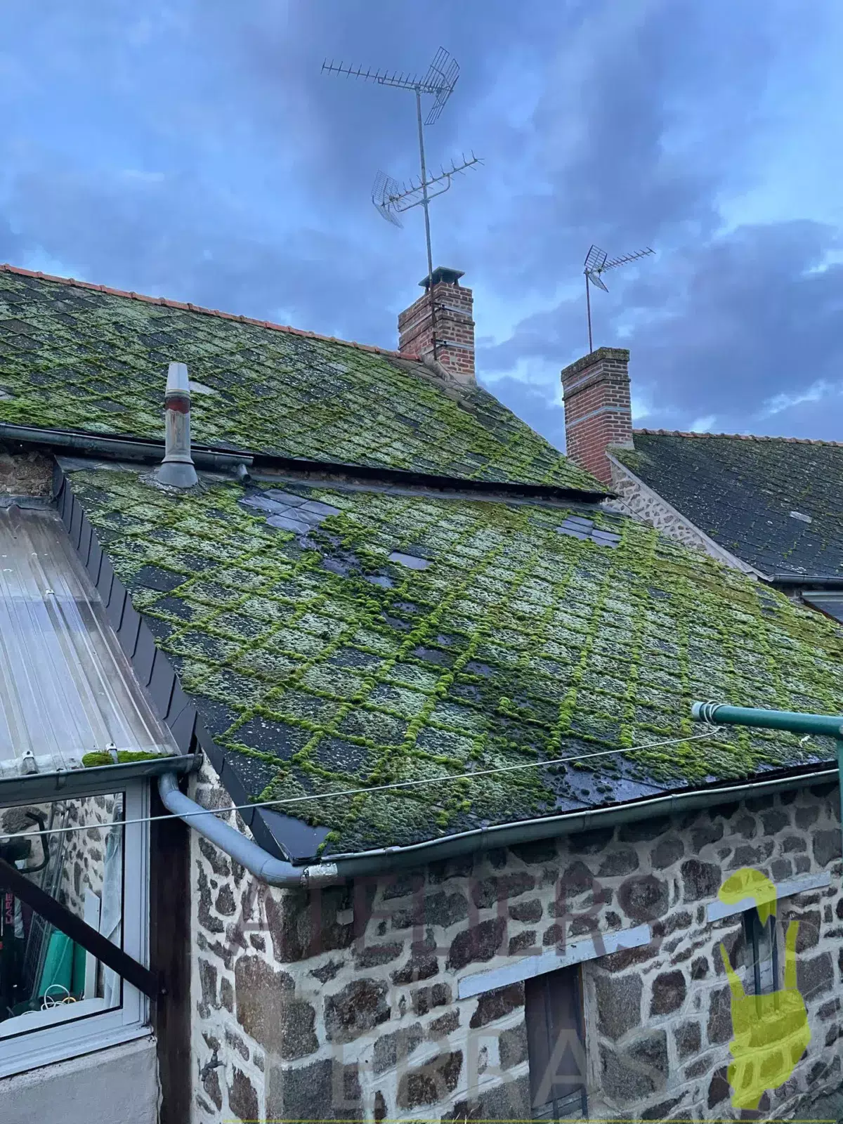 nettoyage de toiture ardoise Mayenne