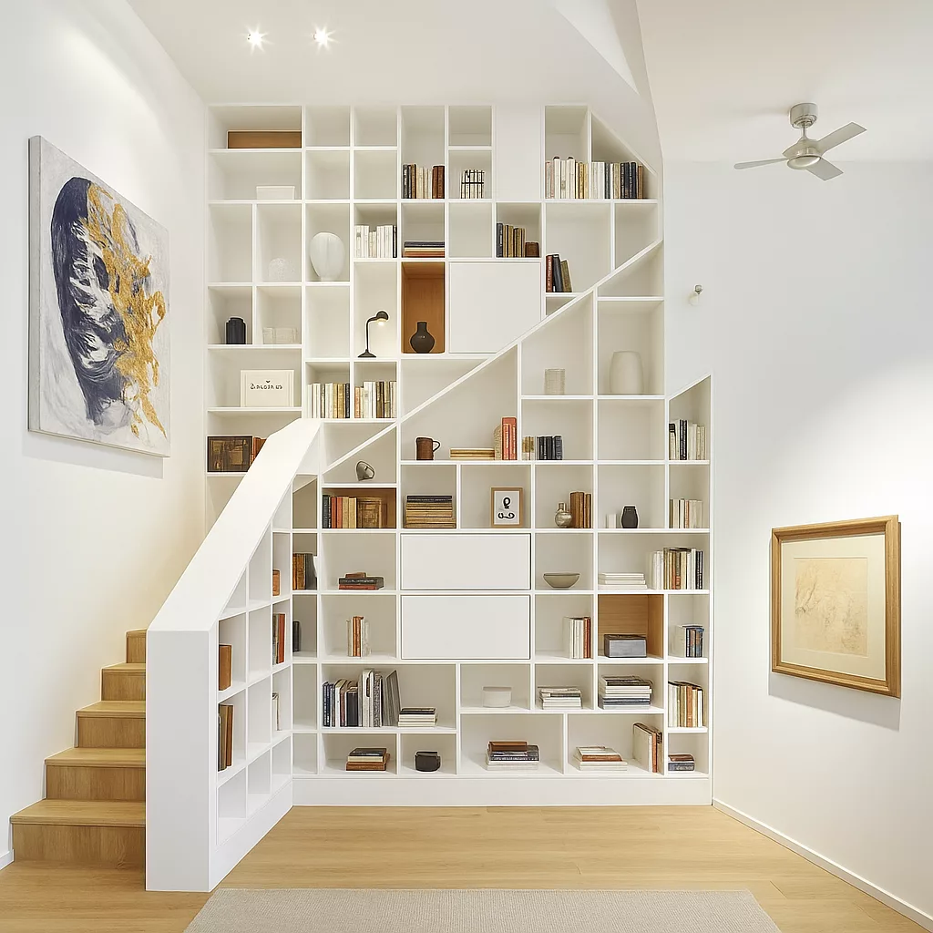 Bibliothèque sur mesure à La Baule : structurer votre intérieur avec élégance et précision