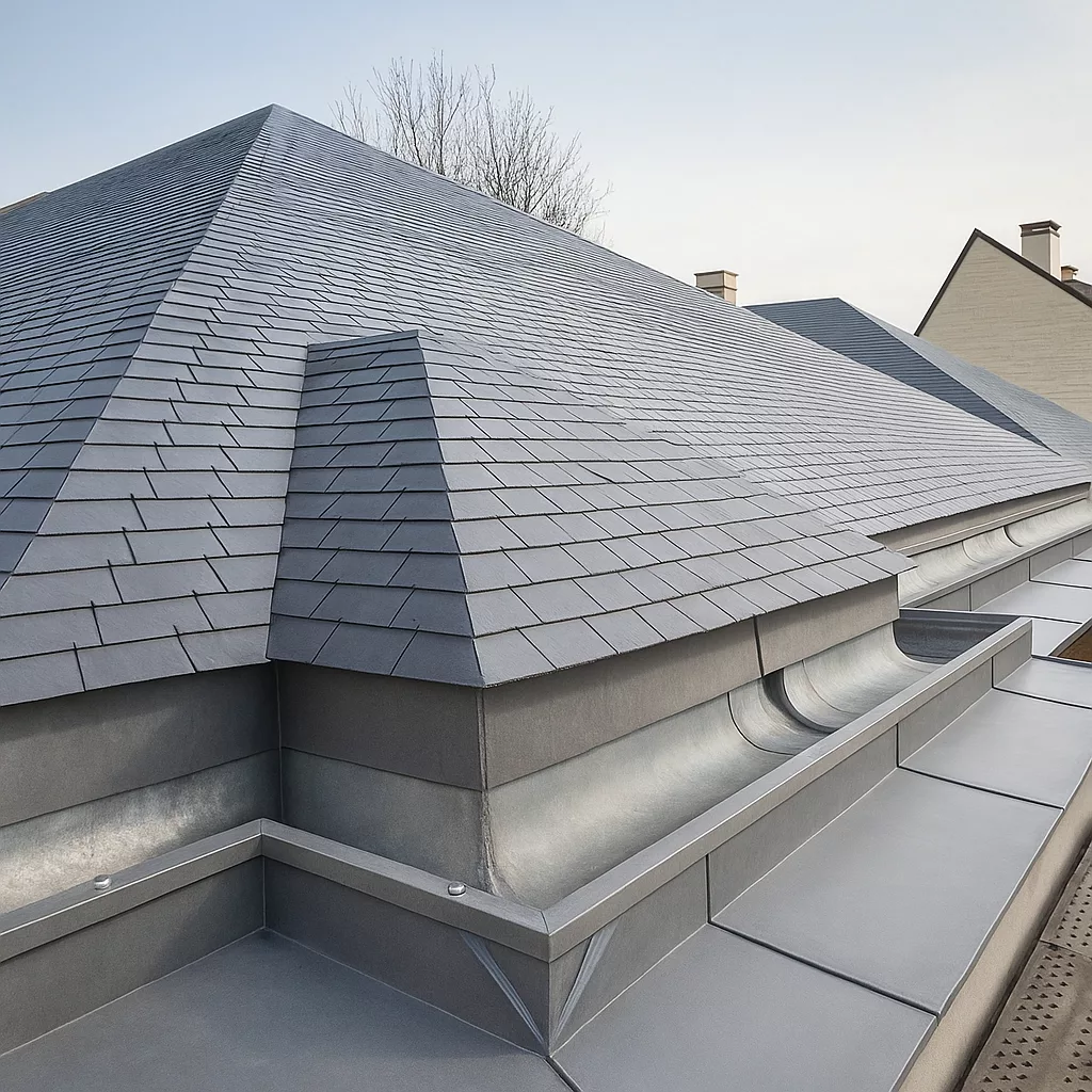 Chéneau en zinc : élégance et durabilité pour votre toiture