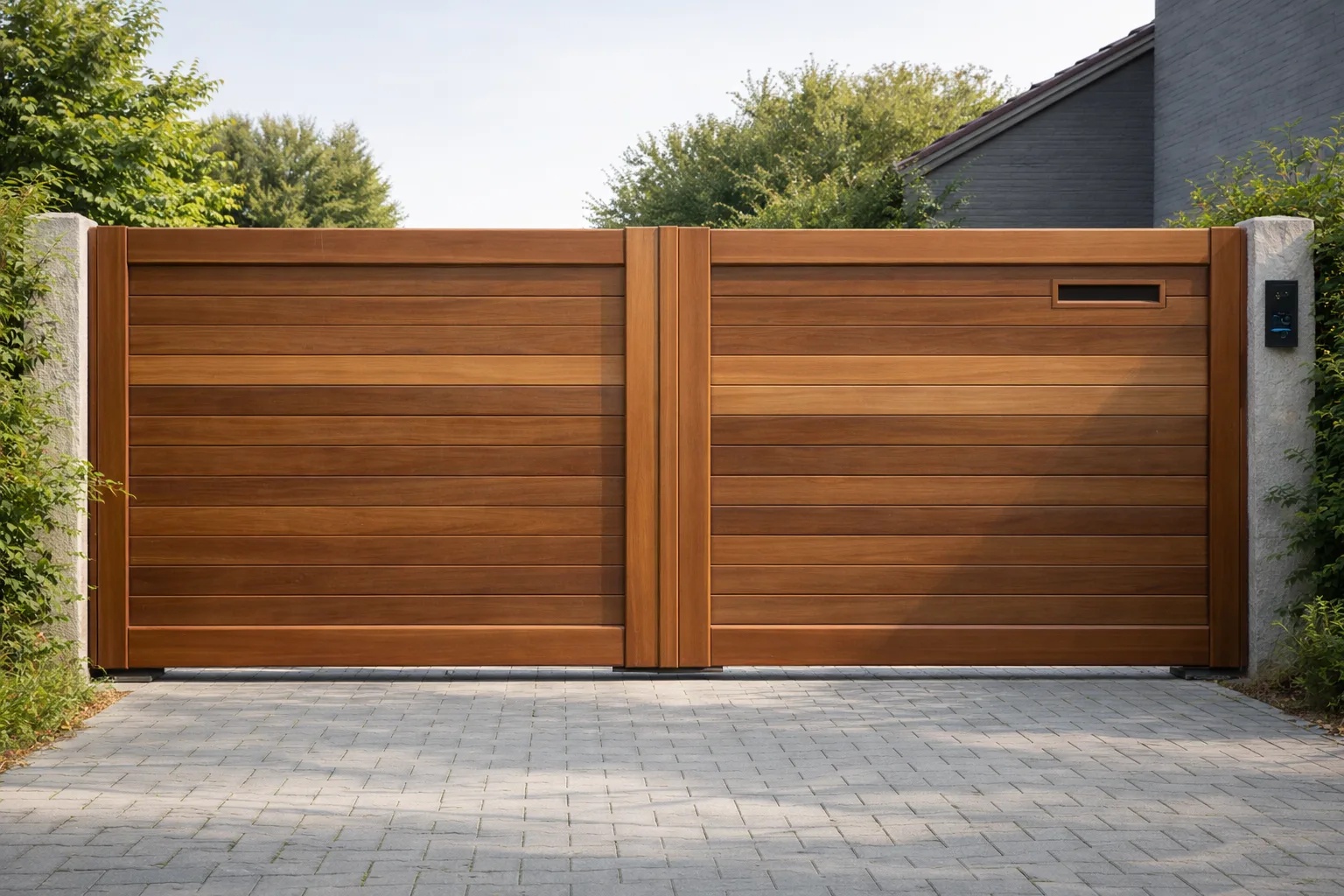 Portail en bois sur mesure : l’élégance durable fabriquée en atelier